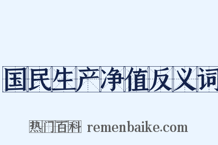 国民生产净值反义词是什么意思的图片